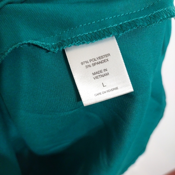 7th Avenue Design Studio Women's Top Green Sleeveless Blouse Size L - Picture 6 of 10